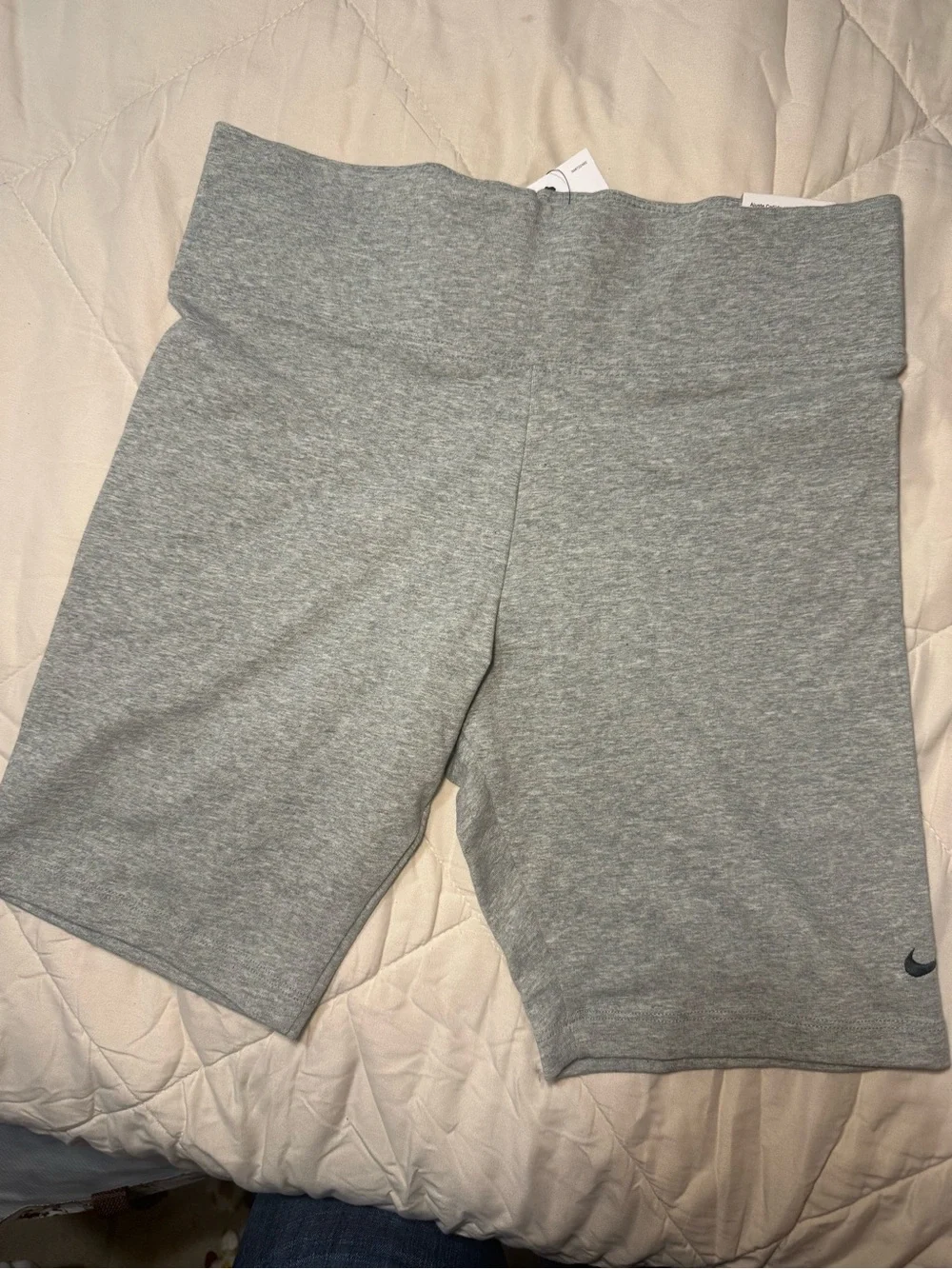 Nike Light Gray Women's High-Rise Bike Shorts